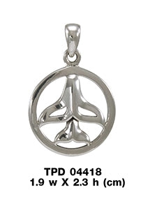 Double Whale Tail Silver Pendant TPD4418