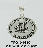 Town Seal - Marblehead Silver Pendant TPD4436
