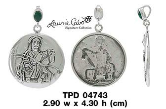 Epona Celtic Horse Goddess Sterling Silver Pendant TPD4743