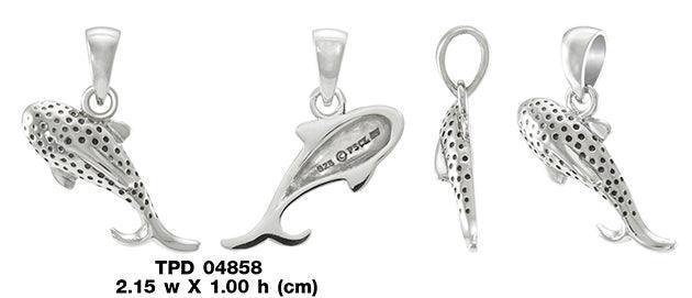 Small Whale Shark Sterling Silver Pendant TPD4858