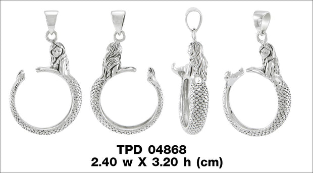 Mermaid Sterling Silver Pendant TPD4868