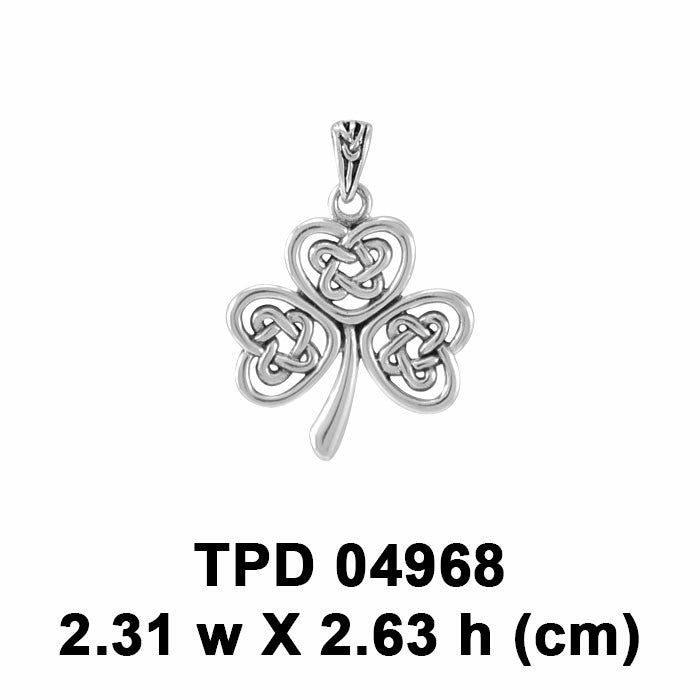 A happy chance in a Shamrock ~ Sterling Silver Jewelry Pendant TPD4968