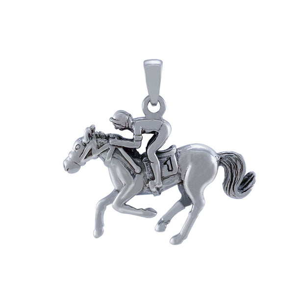 Horse racing Silver Pendant TPD5824