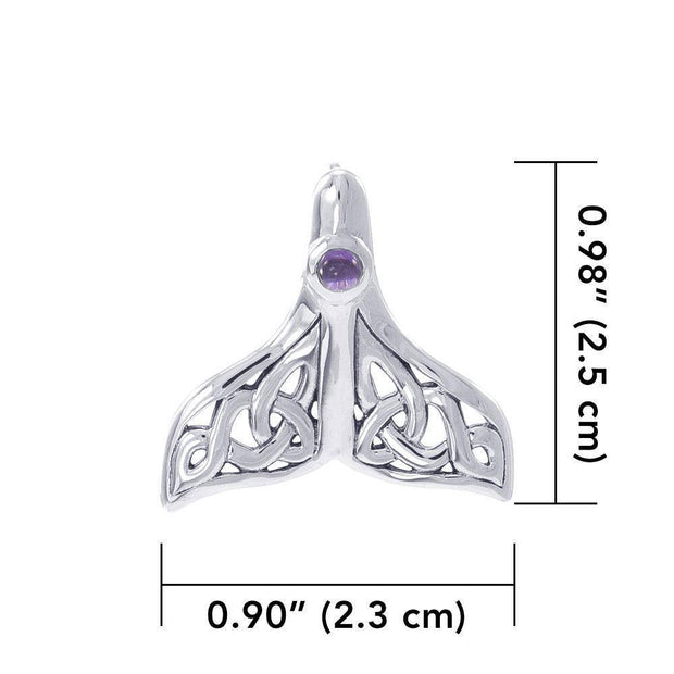 Celtic Knots Silver Whale Tail Pendant TPD071 Pendant