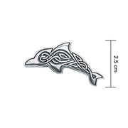 Celtic Knots Silver Dolphin Pendant TPD084