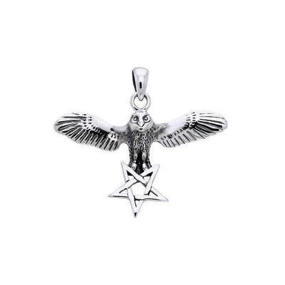 Flying Owl with The Star Silver Pendant TPD1009
