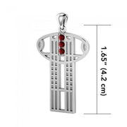Art Deco Key Silver Pendant TPD1033