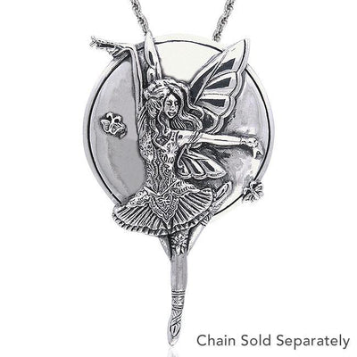 Mauve Dream Fairy Silver Pendant TPD104
