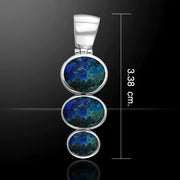 Round Tiered Cabochon Silver Pendant TPD111 Pendant