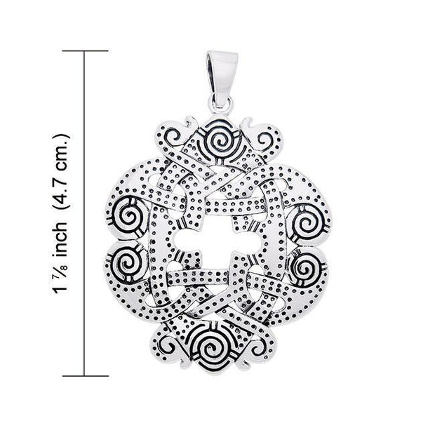 Uphold the Viking victory ~ Ringerike Sterling Silver Pendant Jewelry TPD1133