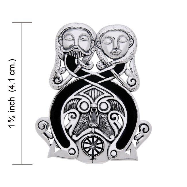 An upstanding impression to last ~ Viking Borre Courtship Sterling Silver Pendant TPD1138
