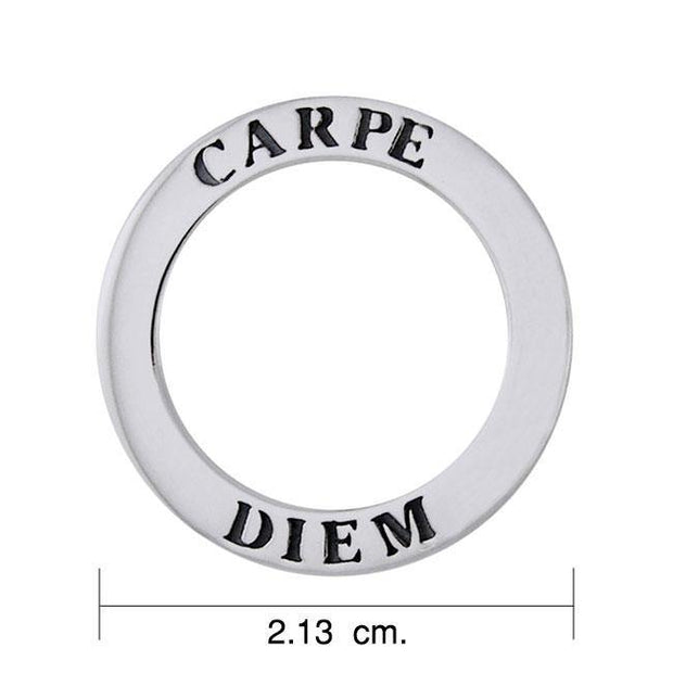 Carpe Diem Sterling Silver Ring Pendant TPD1160