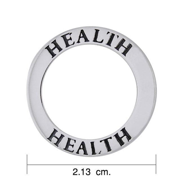 Health Sterling Silver Ring Pendant TPD1162