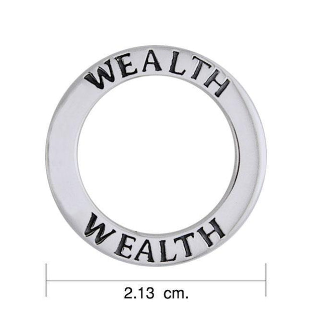 Wealth Sterling Silver Ring Pendant TPD1163