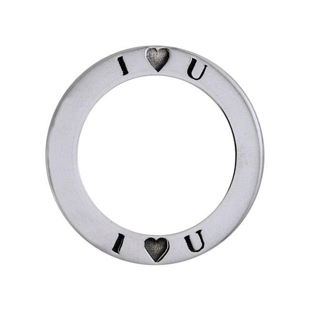 I Love You Sterling Silver Ring Pendant TPD1164