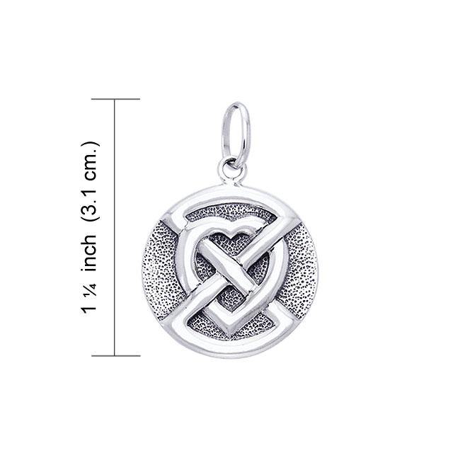 Buried Heart Sterling Silver Pendant TPD1194