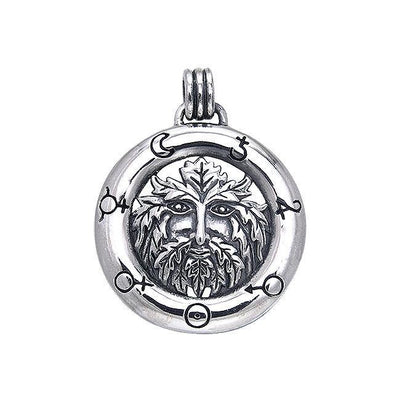 Symbol of earth ~ Green Man Sterling Silver Pendant Jewelry TPD122