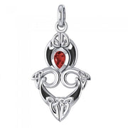 A first-rate lifetime tradition ~ Sterling Silver Celtic Triquetra Pendant Jewelry with Gemstones TPD1265