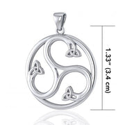 The Trinity’s imagery ~ Sterling Silver Celtic Triquetra Pendant Jewelry TPD1270