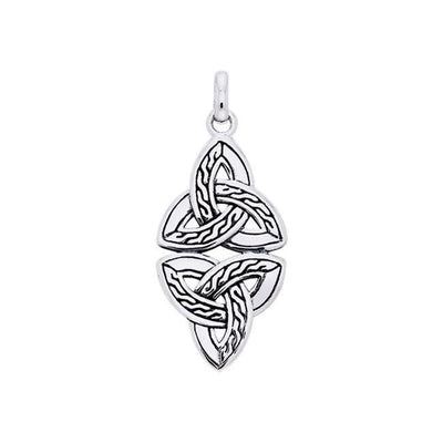 Double Braided Celtic Trinity Knot Sterling Silver Pendant TPD1294 Pendant