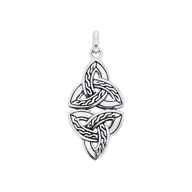 Double Braided Celtic Trinity Knot Sterling Silver Pendant TPD1294 Pendant