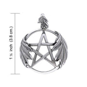 Pentagram Pentacle Sterling Silver Pendant TPD132 Pendant