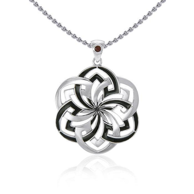 Flower of Life Pendant with Gemstone TPD1327