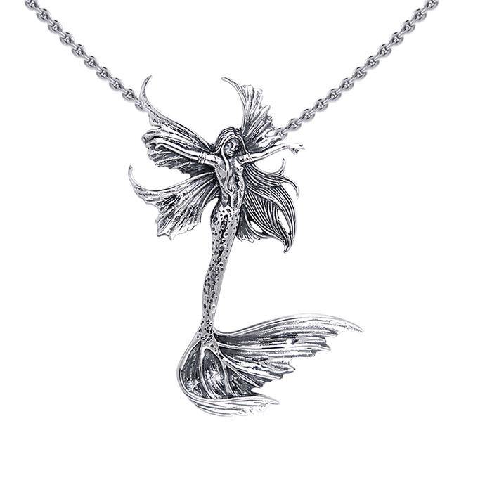 Amy Brown Sea Sprite Fairy ~ Sterling Silver Jewelry Pendant TPD136