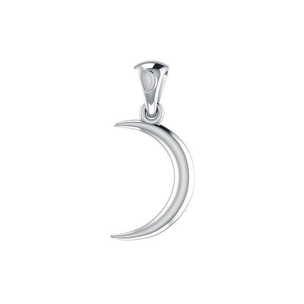 Crescent Moon Silver Pendant TPD1683 - Wholesale Jewelry