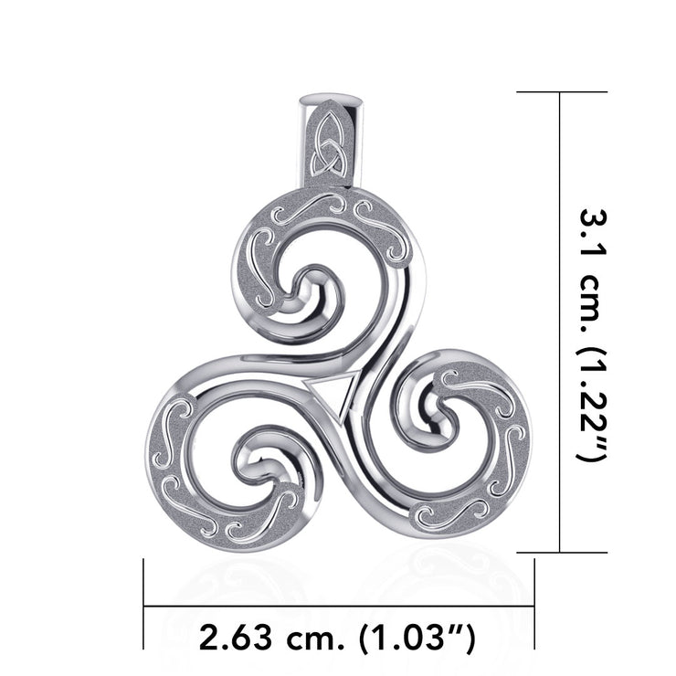 The love of the Holy Trinity ~ Sterling Silver Celtic Triquetra Pendant TPD1818