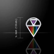 Rainbow Triangle Silver Pendant TPD222