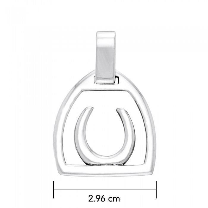 Horseshoe Stirrup Silver Pendant TPD2249