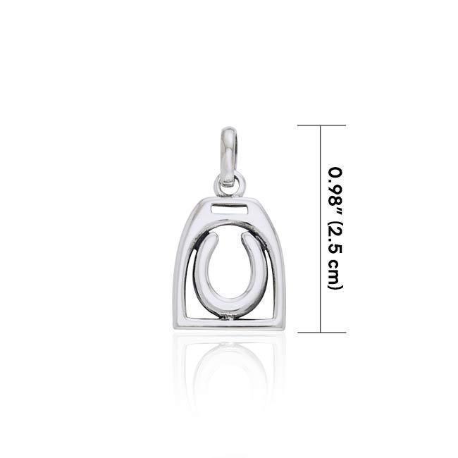 Horseshoe Stirrup Small Silver Pendant TPD2250