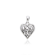 Celtic Knot Heart Sterling Silver Pendant TPD2332