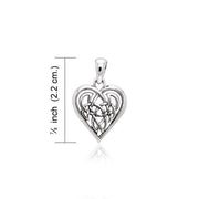 Celtic Knot Heart Sterling Silver Pendant TPD2332 Pendant