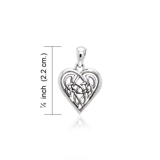 Celtic Knot Heart Sterling Silver Pendant TPD2332