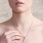 Elegance of the Earth Angel ~ Sterling Silver Jewelry Pendant with Heart-shaped Gemstones TPD2348