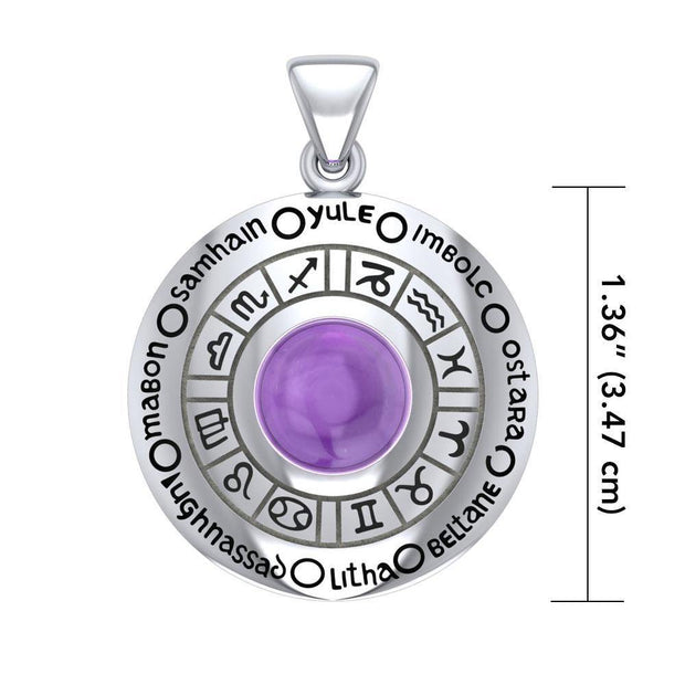Wheel of the Year Silver Pendant TPD235
