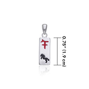 Chinese Astrology Horse Silver Pendant TPD242