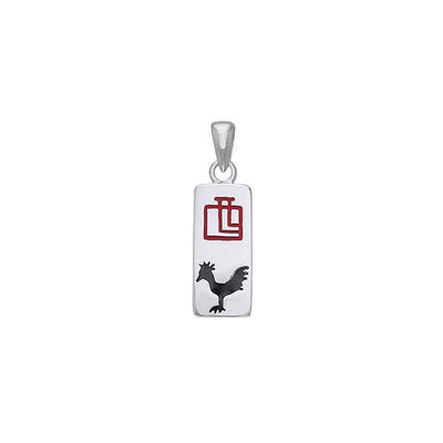 Chinese Astrology Rooster Silver Pendant TPD246