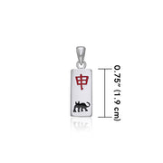 Chinese Astrology Monkey Silver Pendant TPD249