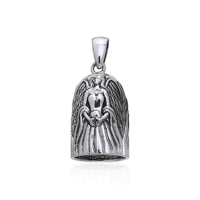 Guardian Angel Sterling Silver Bell Pendant TPD260