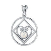 NA Recovery with Heart of Power Silver Pendant TPD270