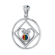 NA Recovery with Heart of Power Silver Pendant TPD270