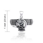 Ashur Assyrian God Silver Pendant TPD2840