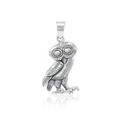 Greek Owl Athena Silver Pendant TPD2853 Pendant