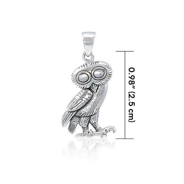 Greek Owl Athena Silver Pendant TPD2853 Pendant