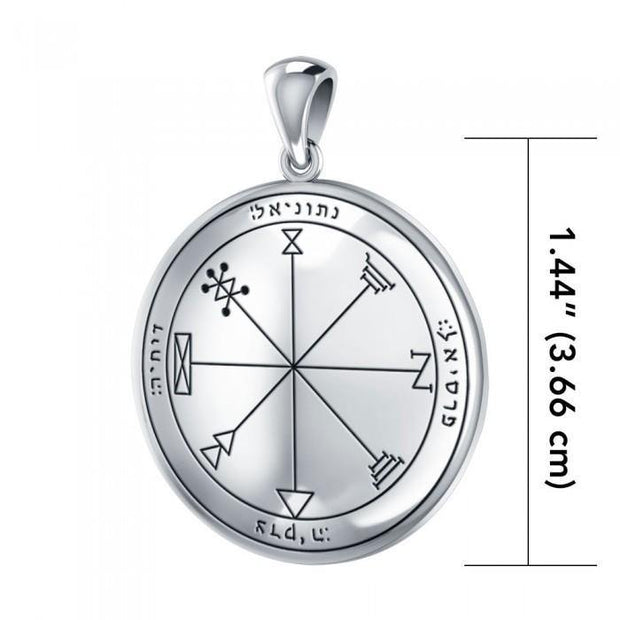 First Pentacle of Jupiter Solomon Seal Silver Pendant TPD2866