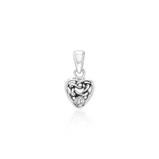 Celtic Knotwork Heart Birthstone Sterling Silver Pendant TPD2897