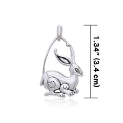 Rabbit or Hare Sterling Silver Pendant TPD2996